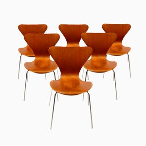 Danish Series 7 Teak Dining Chairs by Arne Jacobsen for Fritz Hansen, 1960s, Set of 6
