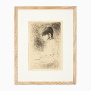 Louis Bastin, Study of a Boy, Grabado sobre papel, Enmarcado