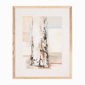 The Birch, Watercolor on Paper, Framed