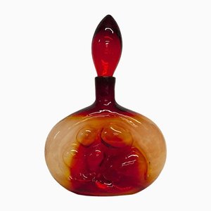 Vintage Tangerine Empoli Glass Decanter from Rossini, 1960s
