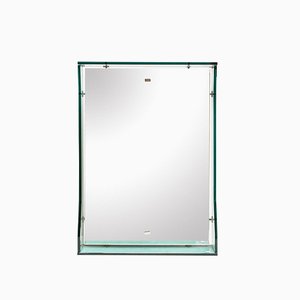 Miroir Rectangulaire avec Cadre en Verre Attribué à Fontana Arte