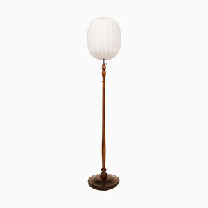 Lampadaire Art Déco en Bouleau Teinté, Suède, 1930s