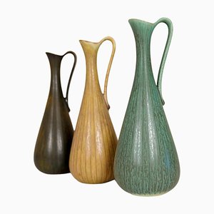 Mid-Century Ceramic Vases by Gunnar Nylund for Rörstrand, Sweden, Set of 3