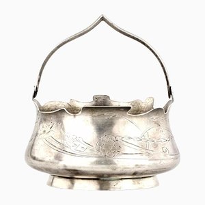 Russian Silver Sugar Bowl with Keeled Handle