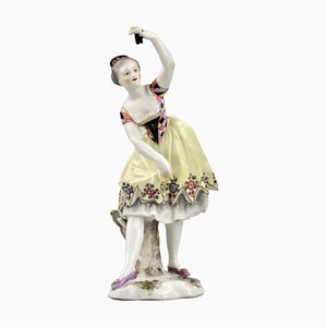 Porzellan Tänzerin mit Kastanien Figur