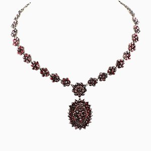 Silver Necklace with Garnets, Europe, 19th Century