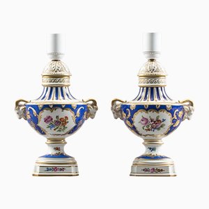 Porcelain Lamps, Set of 2