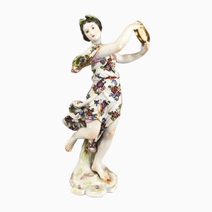 Girl with a Tambourine Porcelain Figure from Oswald Lorenz