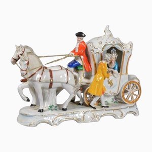Figurine de Chariot en Porcelaine