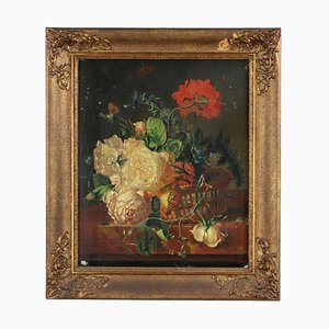 Basket of Flowers in the Style of Jan Van Huysum