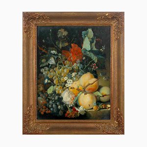 After Jan van Huysum, frutta, fine XIX secolo, olio su tela, con cornice