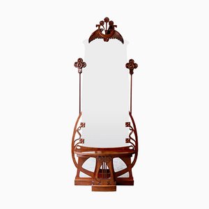 Floor Mirror with a Console from Jugendstil