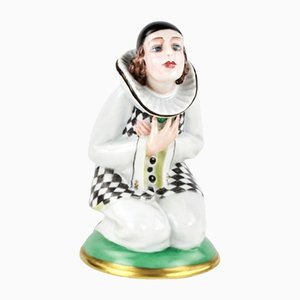 Porzellan Pierrot Figur von Hackefors