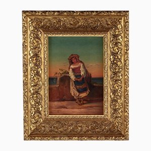 Neapolitan, 19th-Century, Oil on Canvas, Framed
