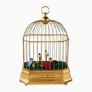 Vintage Birdcage Music Box