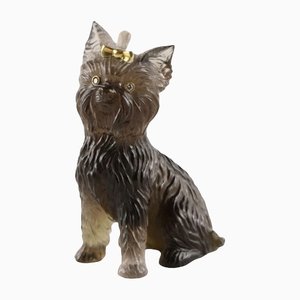 Statuetta Yorkshire Terrier in pietra nello stile di Fabergé, XX secolo