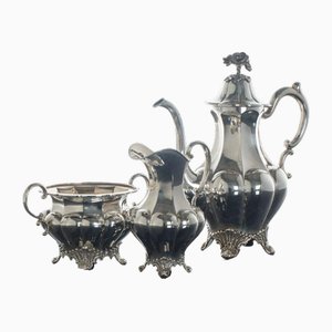 Coffee Service in Silver from A.G Dufva, Set of 3