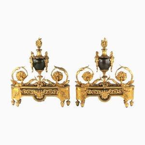 Antique Louis XIV Style Fireplace Heaters, Set of 2
