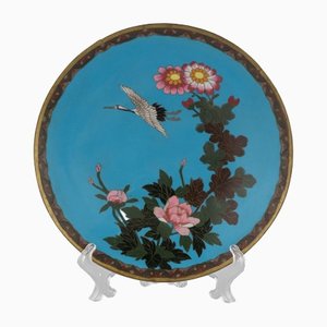 Japanese Plate in Cloisonne Enamel