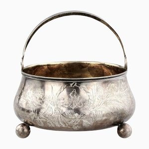 Vintage Russian Silver Sugar Bowl