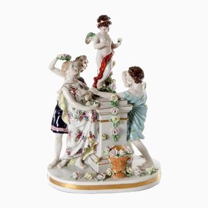 Figura de grupo de porcelana