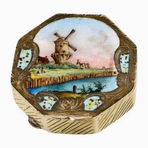 Tabacchiera ottagonale in argento