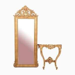 Mirror with Console, Set of 2
