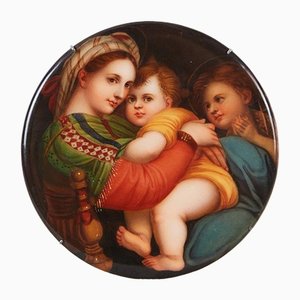 Madonna and Child with John the Baptist Porcelain Plate