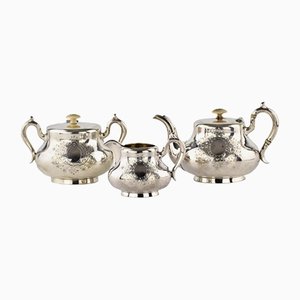 Russian Silver Tea Set, Set of 3
