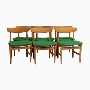 Scandinavian Modern Oak Dining Room Chairs by Børge Mogensen for Andersson & Söner, Set of 6