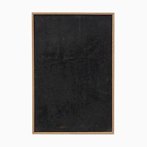 Enrico Della Torre, Peinture Noire, 21ème Siècle, Fusain sur Lin