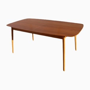 French Mid-Century Modern Wooden Dining Table