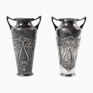 Versilberte Jugendstil Vasen von WMF