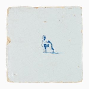 Antique Delft Tile with Dromedary, 1600s