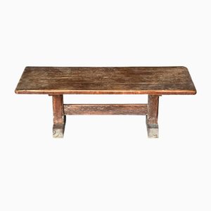 Large French Rustic Oak Coffee Table