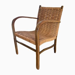 Vintage Scandinavian Rope Lounge Chair, 1950s