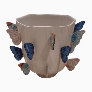 Porcelain Flower Pot with Butterfly Wings by Claudia Schiffer