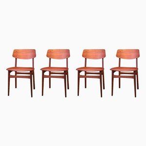 Danish Teak Chairs by Henning Kjærnulf for Vejle Mobelfabrik, Set of 4