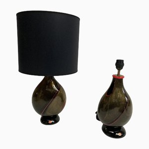 Murano Glas Lampen von Archimede Seguso, 2er Set