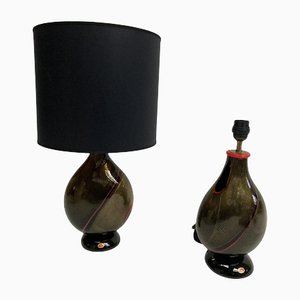 Murano Glass Lamps by Archimede Seguso, Set of 2
