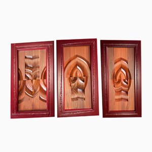 Eddy Parkiet, Sculptures Wood of the World, Bois, Set de 3