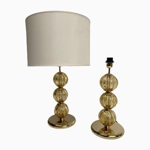 Murano Glass Lamps, Set of 2