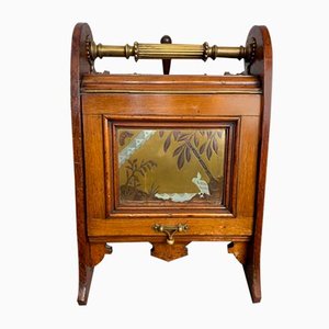 Viktorianisches Kohlekästchen aus Nussholz von Christopher Dresser