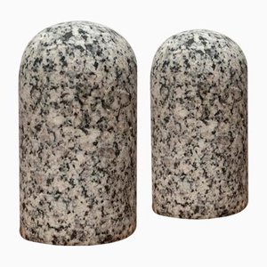 Postmodern Granite Rock Pepper and Salt Shakers, Set of 2