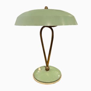 Mid-Century Modern Italian Brass Table Lamp in the Style of Oscar Torlasco, 1950s