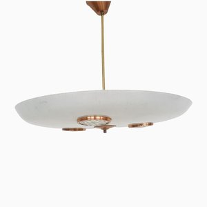 Glass and Brass Ceiling or Pendant Light