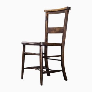 Dark Ash and Elm Church Dining Chair, 1930s