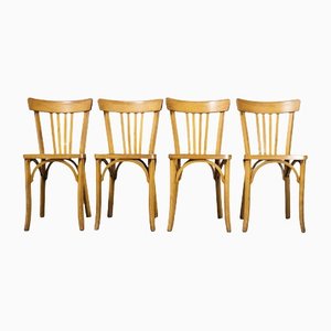 Bentwood Model 1369 Bistro Dining Chairs from Baumann, 1950s, Set of 4