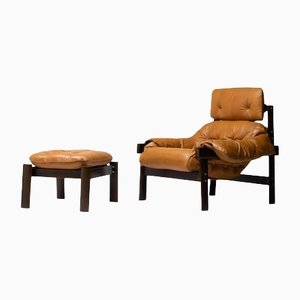 Brazilian Lounge Chair and Ottoman by Percival Lafer for Lafer Mp