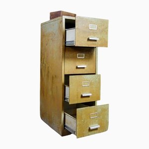 Industrial Iron File Cabinet with Patina